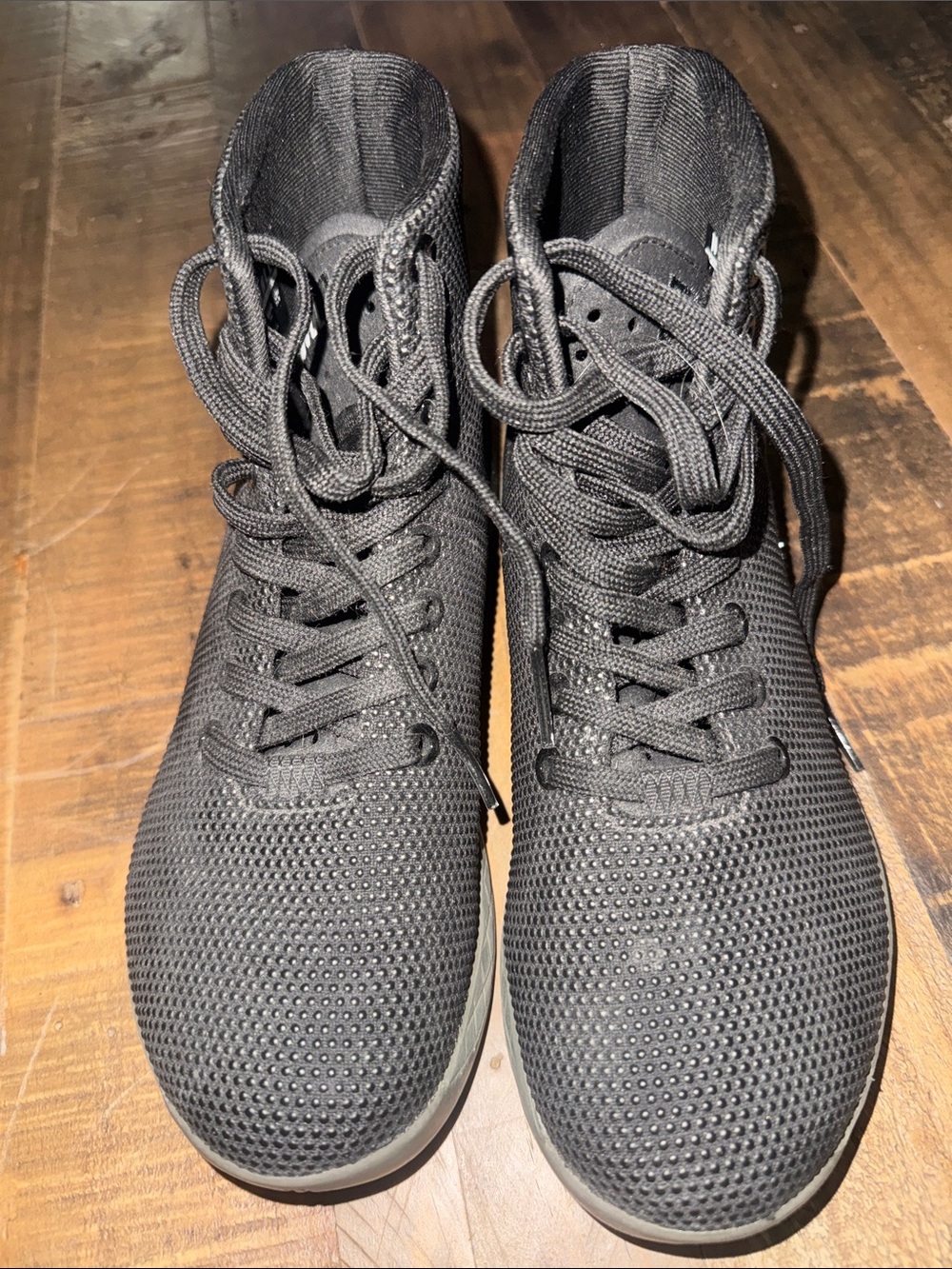 NOBULL Black/Green Knit High-Top Athletic Shoes